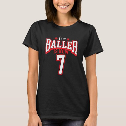 7誕生日バスケットボール7歳Bday 1 Tシャツ (正面)