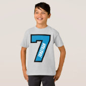 7誕生日ボーイスポーツNumber 7年A04 Tシャツ (正面フル)