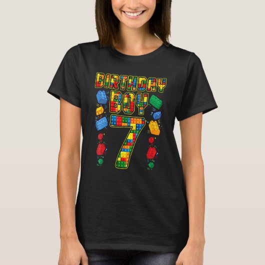 7誕生日マスタービルダー7年ブロックビル Tシャツ (正面)