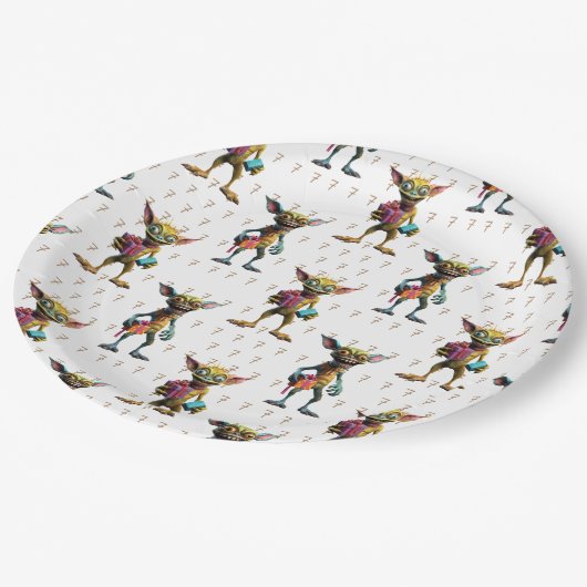 7誕生日モンスターグレムリン ペーパープレート (アングル)