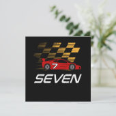 7誕生日レーシングカーギフト7年レースドライバー 招待状 (スタンド正面)