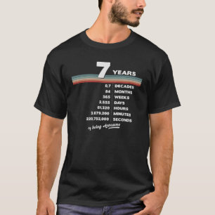 7誕生日ヴィンテージ7歳レトロ84か月W Tシャツ