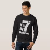7誕生日私の7誕生日7歳の誕生日 スウェットシャツ (正面フル)