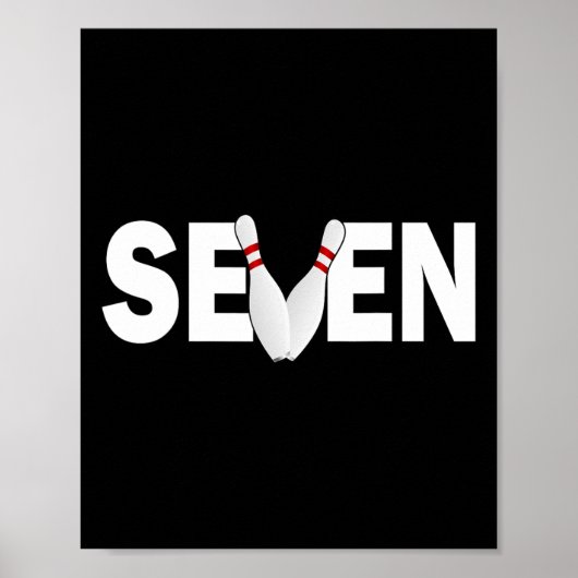 7誕生日7歳ボーリングパーティー誕生 ポスター (正面)