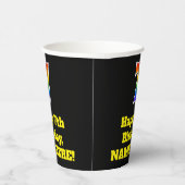 7誕生日:カラフル、おもしろい、エキサイティング、虹7 紙コップ (右)