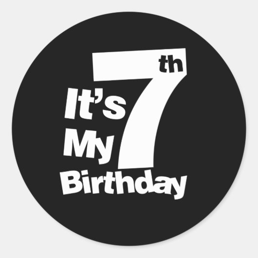 7誕生日Its My 7誕生日 ラウンドシール (正面)