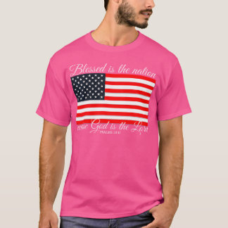 7賛美月3312日国旗の国Psalm 3312 4日 Tシャツ