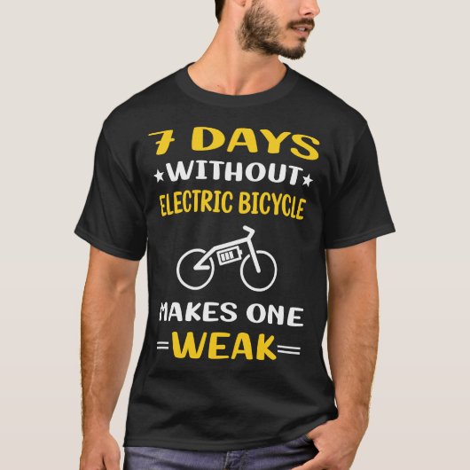 7電動日Eバイクなし自転車 Tシャツ (正面)