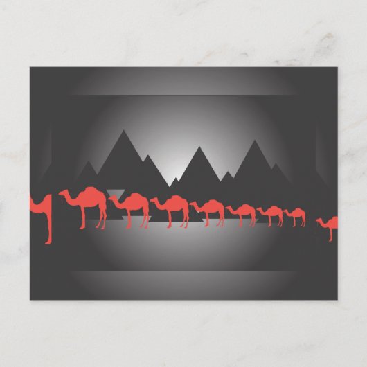 7頭のラクダ、7頭のラクダ ポストカード (正面)