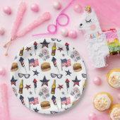 7食べ月4日に愛国者になるプレート ペーパープレート (パーティー)