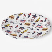 7食べ月4日に愛国者になるプレート ペーパープレート (アングル)