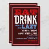 7食べ月4日のBBQパーティー 招待状 (正面/裏面)