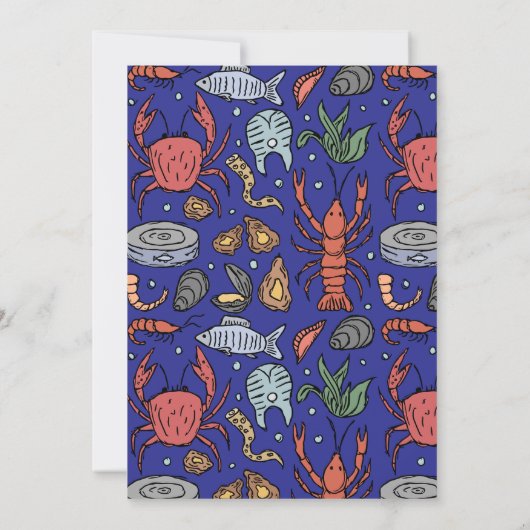 7魚の青いシーフードの饗宴クリスマスパーティー 招待状 (裏面)