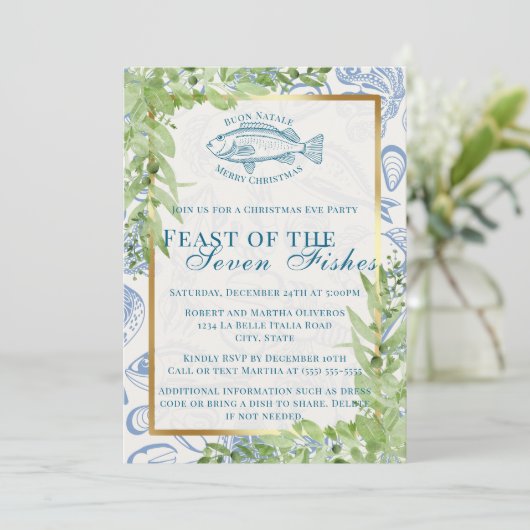 7魚モダンの青い饗宴クリスマスパーティー 招待状 (スタンド正面)