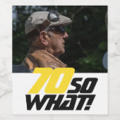 70おもしろいだから何引用文写真70誕生日 ワインラベル (シングルラベル)