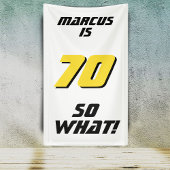 70おもしろいだから何引用文70th誕生日パーティー 横断幕