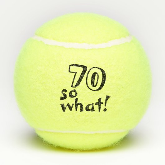70おもしろいだから70感動的番目の誕生日 テニスボール (裏面)