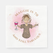 70おもしろいと素晴らしいエスニックサッシー70誕生日 スタンダードランチョンナプキン (正面)