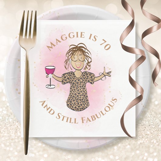 70おもしろいと素晴らしいエスニックサッシー70誕生日 スタンダードランチョンナプキン