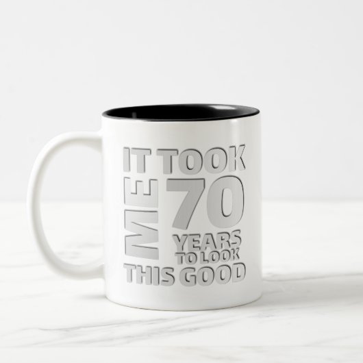 70おもしろい年前のことわざ引用文 ツートーンマグカップ (左)