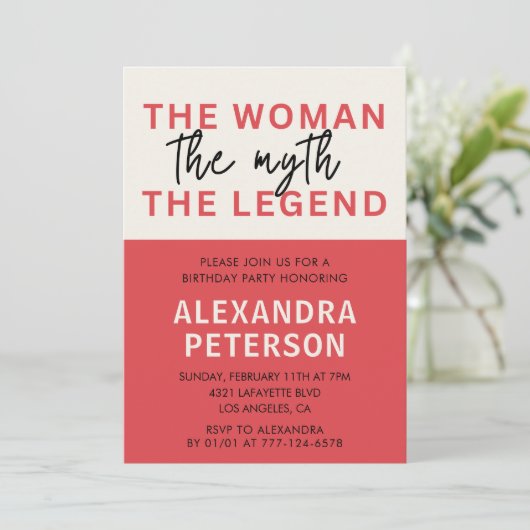 70おもしろい歳の招待状女性神話の伝説 招待状 (スタンド正面)