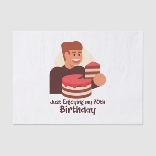70おもしろい歳の誕生日を楽しむことわざ 薄葉紙 (正面)