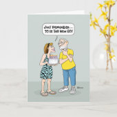 70おもしろい番目の誕生日カー男性へド カード (黄色い花)