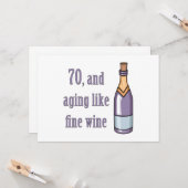 70おもしろい番目の誕生日ギフトアイディア カード (正面/裏面インサイチュ)
