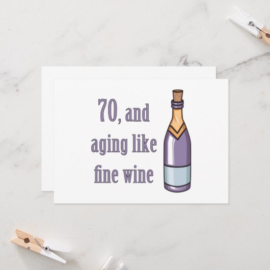 70おもしろい番目の誕生日ギフトアイディア カード (正面/裏面インサイチュ)