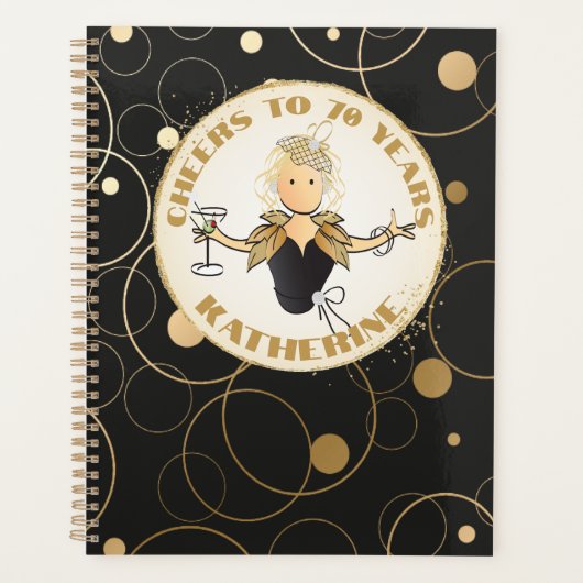 70おもしろい番目の誕生日ギフトモダンはっきりした プランナー手帳 (正面)