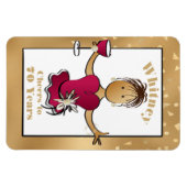 70おもしろい番目の誕生日応援から70漫画レッドワイン マグネット (横)