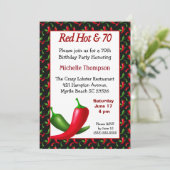 70おもしろい番目の誕生日招待状 招待状 (スタンド正面)