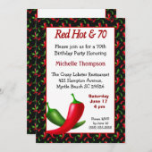 70おもしろい番目の誕生日招待状 招待状 (正面/裏面)