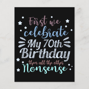 70おもしろい祝歳の誕生日 チラシ