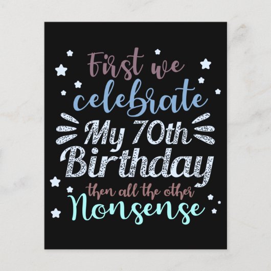 70おもしろい祝歳の誕生日 チラシ (正面)