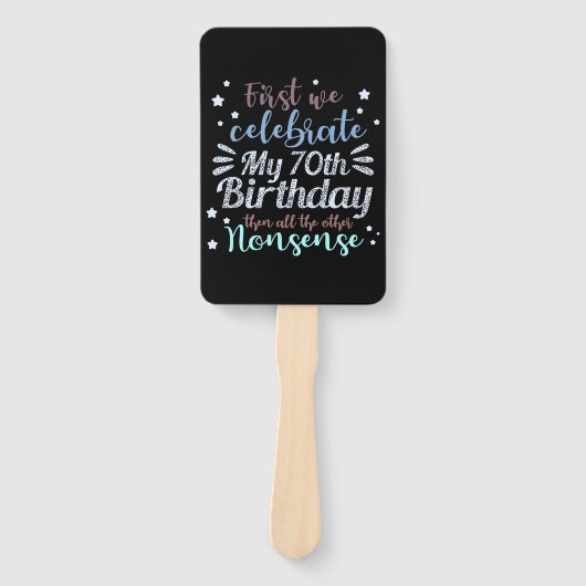 70おもしろい祝歳の誕生日 ハンドファン (正面)
