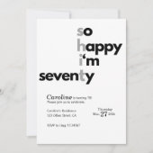 70おもしろい誕生日おもしろいフヌア笑わされる 招待状 (正面)