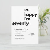 70おもしろい誕生日おもしろいフヌア笑わされる 招待状 (スタンド正面)