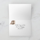 70おもしろい誕生日かわいいカワウソ自然、野生生物 カード (内部)