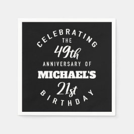 70おもしろい誕生日パーソナライズされた スタンダードカクテルナプキン