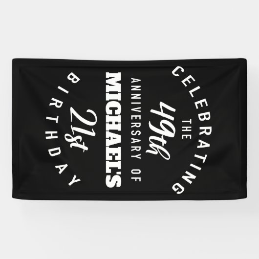 70おもしろい誕生日パーソナライズされた 横断幕 (横)