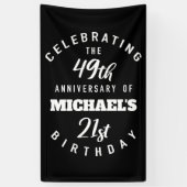 70おもしろい誕生日パーソナライズされた 横断幕 (縦)