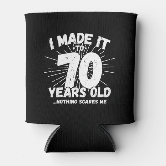 70おもしろい誕生日引用文皮肉70歳 缶クーラー (正面)