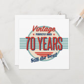 70おもしろい誕生日旧ファッションド カード (正面/裏面インサイチュ)