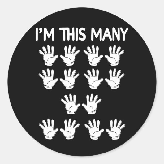 70おもしろい誕生日70歳のこの多くの手 ラウンドシール (正面)