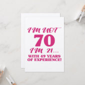 70おもしろい誕生日 カード (正面/裏面インサイチュ)