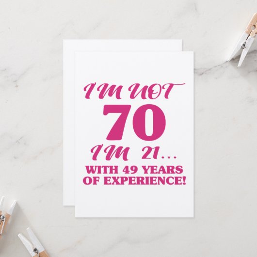 70おもしろい誕生日 カード (正面/裏面インサイチュ)