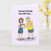 70おもしろい誕生日 カード (黄色い花)