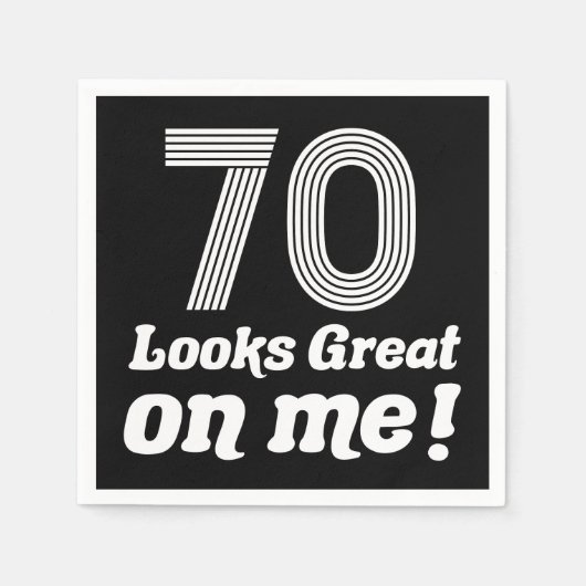 70おもしろい誕生日 スタンダードカクテルナプキン (正面)