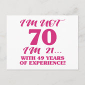 70おもしろい誕生日 ポストカード (正面)